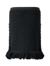 Load image into Gallery viewer, Bottega Veneta Elegant Black Cotton Skirt with Pompom Details
