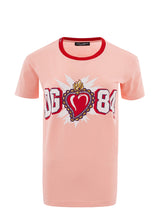 Load image into Gallery viewer, Dolce &amp; Gabbana Elegant Pink Cotton Tee with Logo Print
