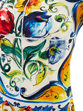 Load image into Gallery viewer, Dolce &amp; Gabbana Elegant Maiolica Print Silk Top
