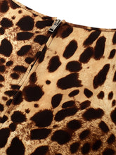 Load image into Gallery viewer, Dolce &amp; Gabbana Elegant Leopard Print Silk Cropped Top
