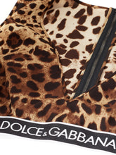 Load image into Gallery viewer, Dolce &amp; Gabbana Elegant Leopard Print Silk Cropped Top
