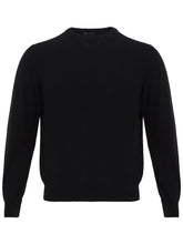 Load image into Gallery viewer, Colombo Elegant Black Round Neck Cashmere Sweater
