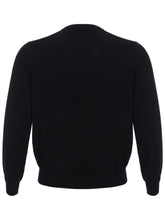 Load image into Gallery viewer, Colombo Elegant Black Round Neck Cashmere Sweater
