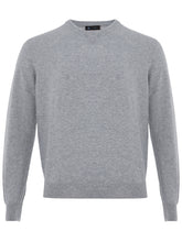 Load image into Gallery viewer, Colombo Elegant Grey Cashmere V-Neck Sweater

