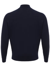 Load image into Gallery viewer, Colombo Elegant Navy Cashmere Silk Blend Sweater
