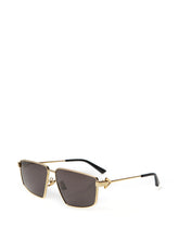 Load image into Gallery viewer, Bottega Veneta Elegant Gold Metal Squared Sunglasses
