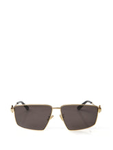 Load image into Gallery viewer, Bottega Veneta Elegant Gold Metal Squared Sunglasses
