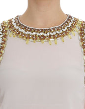 Load image into Gallery viewer, Dolce &amp; Gabbana White crystal embellished tank top
