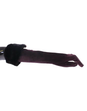 Load image into Gallery viewer, Dolce &amp; Gabbana Purple Mink Fur Goatskin Suede Leather Gloves
