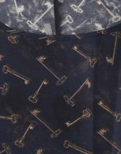 Load image into Gallery viewer, Dolce &amp; Gabbana Blue gold key print silk blouse
