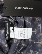 Load image into Gallery viewer, Dolce &amp; Gabbana Blue gold key print silk blouse
