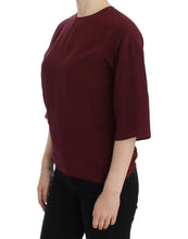 Load image into Gallery viewer, Dolce &amp; Gabbana Red 3/4 sleeve silk blouse
