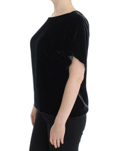 Load image into Gallery viewer, Dolce &amp; Gabbana Black velvet shortsleeved blouse
