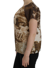 Load image into Gallery viewer, Dolce &amp; Gabbana Brown Taormina silk blouse
