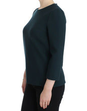 Load image into Gallery viewer, Dolce &amp; Gabbana Green 3/4 sleeve wool blouse
