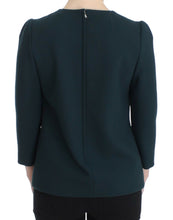 Load image into Gallery viewer, Dolce &amp; Gabbana Green 3/4 sleeve wool blouse
