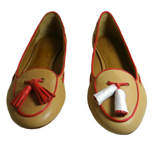 Load image into Gallery viewer, COACH Manika Soft Tan Leather Flat Shoes
