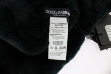 Load image into Gallery viewer, Dolce &amp; Gabbana Exclusive Green Weasel Fur Hooded Scarf
