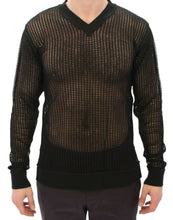 Load image into Gallery viewer, Dolce &amp; Gabbana Dark Green Runway Netz Pullover Netted Sweater
