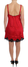 Load image into Gallery viewer, Dolce &amp; Gabbana Red Silk Lace Chemise Dress
