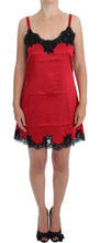 Load image into Gallery viewer, Dolce &amp; Gabbana Red Silk Lace Chemise Dress
