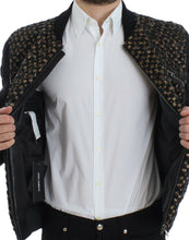 Load image into Gallery viewer, Dolce &amp; Gabbana Black Sequined Goatskin Jacket
