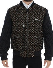 Load image into Gallery viewer, Dolce &amp; Gabbana Black Sequined Goatskin Jacket
