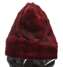 Load image into Gallery viewer, Dolce &amp; Gabbana Luxurious Bordeaux Fur Hooded Scarf Wrap
