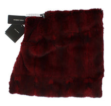 Load image into Gallery viewer, Dolce &amp; Gabbana Luxurious Bordeaux Fur Hooded Scarf Wrap
