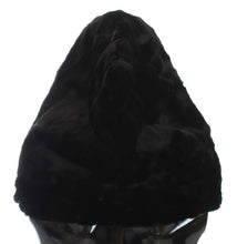 Load image into Gallery viewer, Dolce &amp; Gabbana Chic Black Weasel Fur Hooded Scarf Wrap
