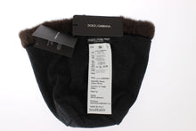 Load image into Gallery viewer, Dolce &amp; Gabbana Brown Weasel Fur Womens Cashmere Hat Beanie
