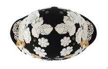 Load image into Gallery viewer, Dolce &amp; Gabbana Elegant Black Floral Wool Cloche Hat
