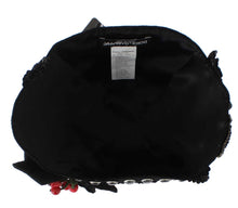 Load image into Gallery viewer, Dolce &amp; Gabbana Elegant Black Crystal-Adorned Cloche Hat
