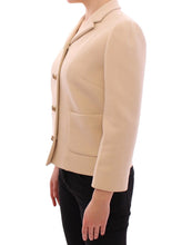 Load image into Gallery viewer, Dolce &amp; Gabbana Beige Wool Pearl Button Jacket Blazer Coat
