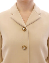 Load image into Gallery viewer, Dolce &amp; Gabbana Beige Wool Pearl Button Jacket Blazer Coat
