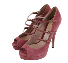 Load image into Gallery viewer, Gucci Women Tibet Red Suede High Heel Pump Shoes
