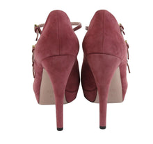 Load image into Gallery viewer, Gucci Women Tibet Red Suede High Heel Pump Shoes
