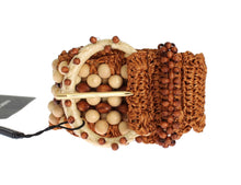 Load image into Gallery viewer, Dolce &amp; Gabbana Elegant Beaded Raffia Waist Belt
