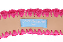 Load image into Gallery viewer, Dolce &amp; Gabbana Pink Raffia Woven Wide Belt
