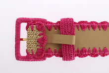Load image into Gallery viewer, Dolce &amp; Gabbana Pink Raffia Woven Wide Belt
