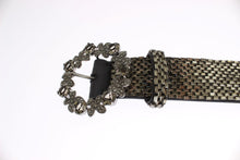 Load image into Gallery viewer, Dolce &amp; Gabbana Crystal Buckle Sequined Waist Belt
