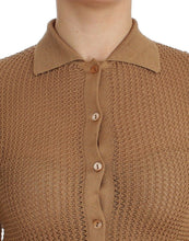 Load image into Gallery viewer, Dolce &amp; Gabbana Beige Knitted Cotton Polo Cardigan Sweater
