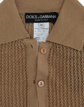 Load image into Gallery viewer, Dolce &amp; Gabbana Beige Knitted Cotton Polo Cardigan Sweater
