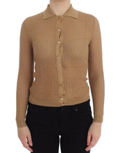 Load image into Gallery viewer, Dolce &amp; Gabbana Beige Knitted Cotton Polo Cardigan Sweater
