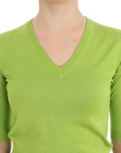Load image into Gallery viewer, Dolce &amp; Gabbana Green Wool V-neck Pullover Sweater Top
