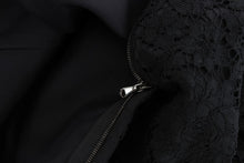 Load image into Gallery viewer, Dolce &amp; Gabbana Elegant Black Floral Lace Knee-Length Dress
