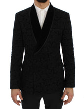 Load image into Gallery viewer, Dolce &amp; Gabbana Elegant Slim Fit Black Silk-Blend Blazer
