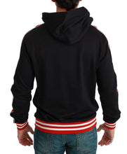 Load image into Gallery viewer, Dolce &amp; Gabbana Elegant Black Hooded Sweater with Multicolor Motif
