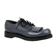 Load image into Gallery viewer, Gucci Gucci Men&#39;s Fringed Brogue Bluish Gray Leather Lace-up Shoes
