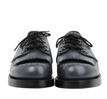 Load image into Gallery viewer, Gucci Gucci Men&#39;s Fringed Brogue Bluish Gray Leather Lace-up Shoes
